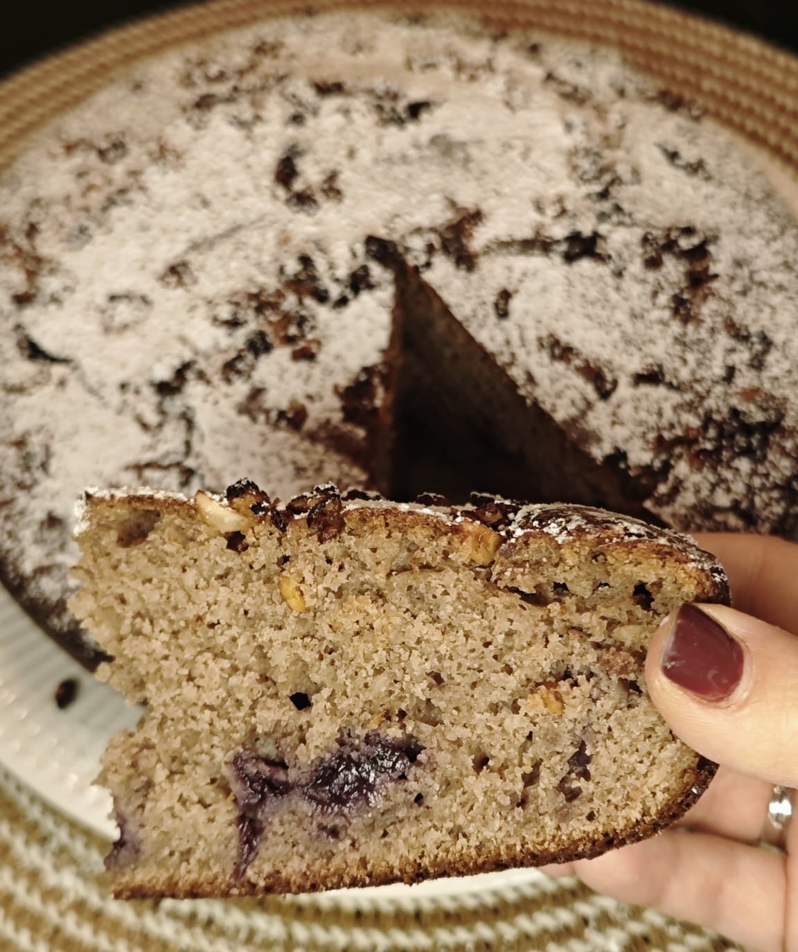 Torta grano saraceno, nocciole e uva fragola🌾🍇 - ricetta di afuocolento