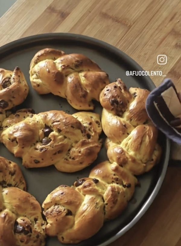 Treccine di Pan Brioche Zucca e Cioccolato🧡🍞 — Passo 5