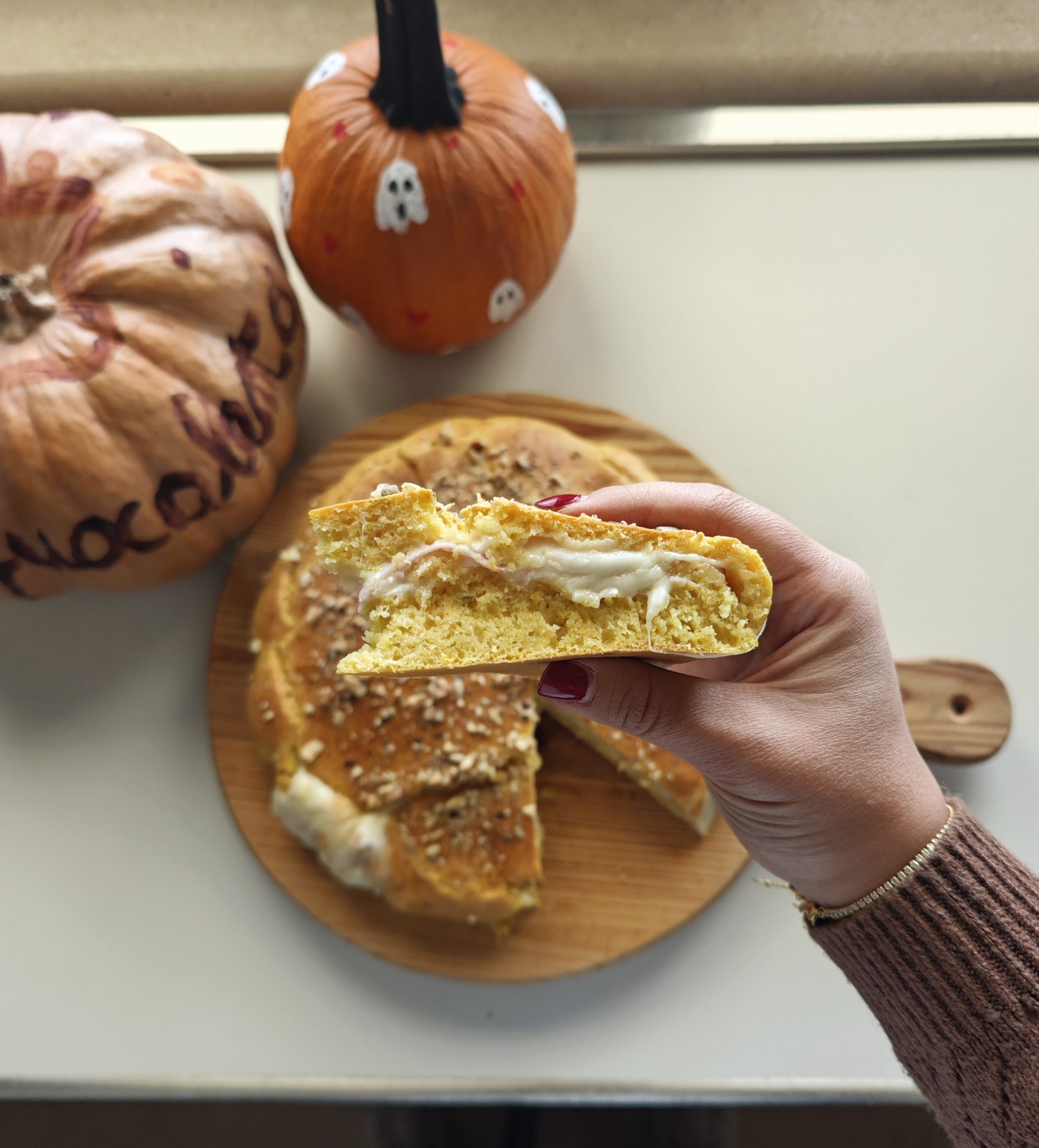 Torta salata Zucca, scamorza e cotto🧡 — Passo 6