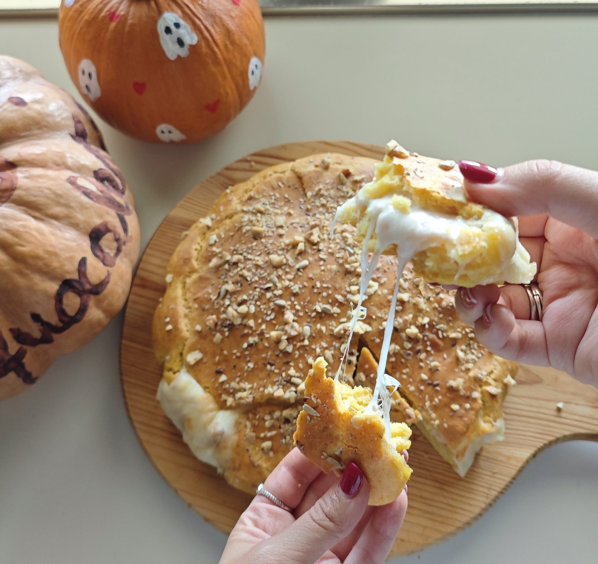 Torta salata Zucca, scamorza e cotto🧡 — Passo 6